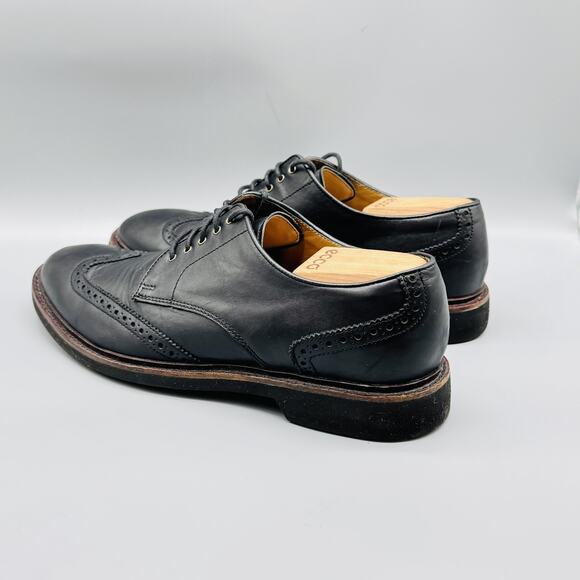Cole Haan Shoes Mens 11 Black Leather Wingtip Brogue Oxford Dress Derby Lace Up main image 2